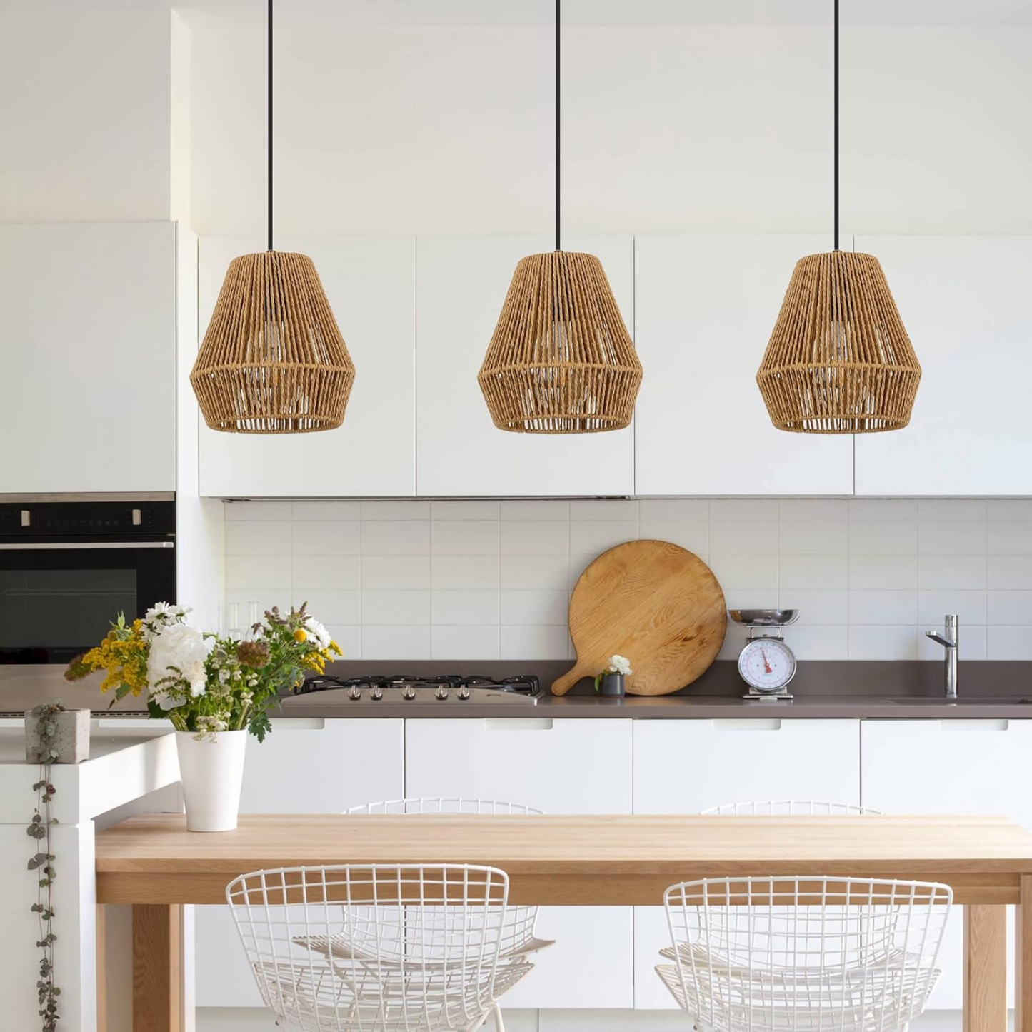 Boho Rattan Pendant Light