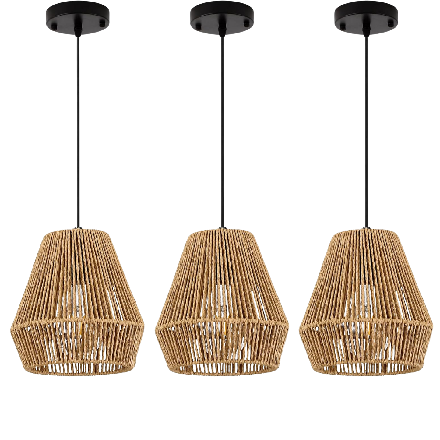 Boho Rattan Pendant Light