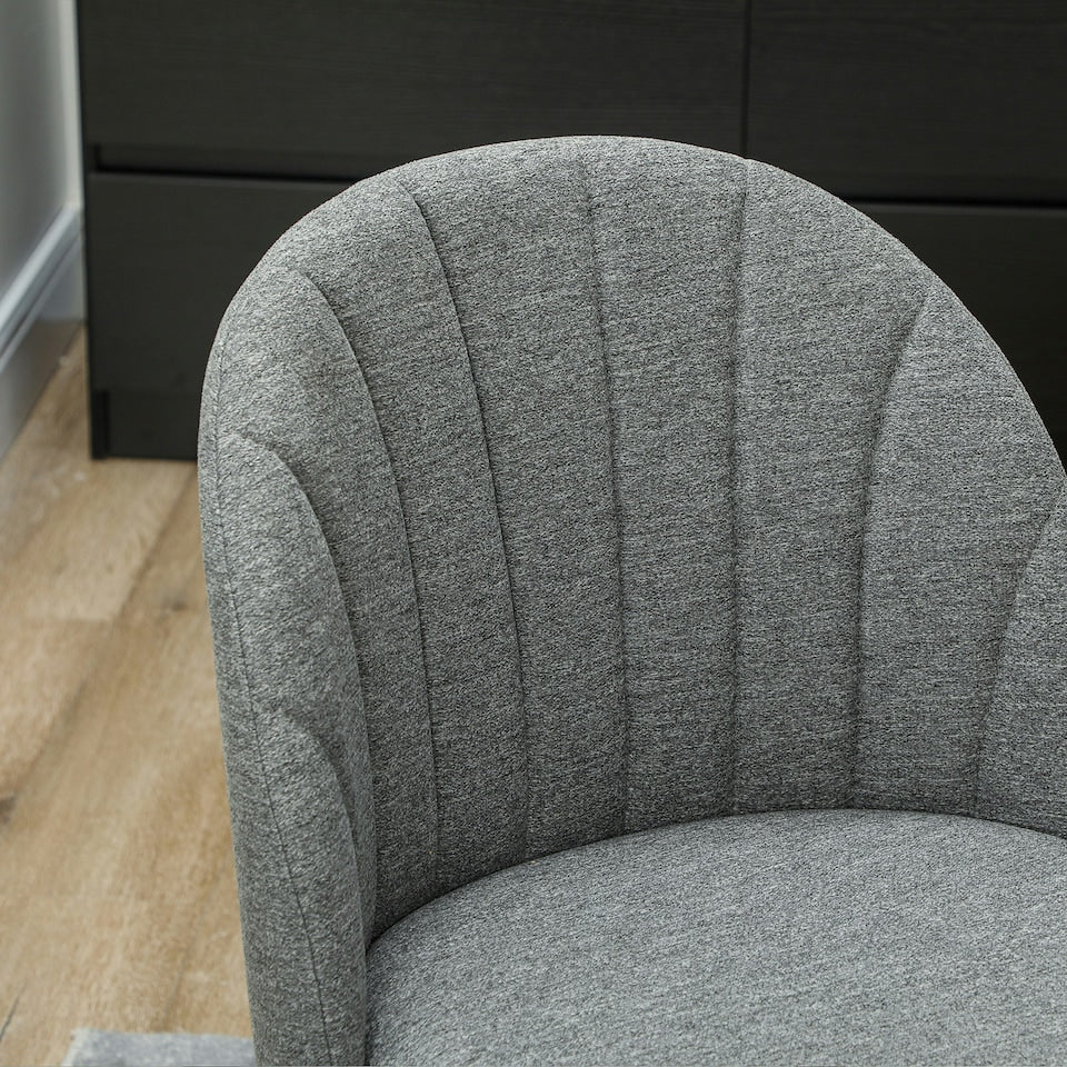 Grey Shell Back Dining Chairs – Set of 2