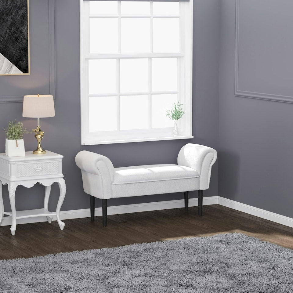 Chaise Lounge Bench - Pale Gray