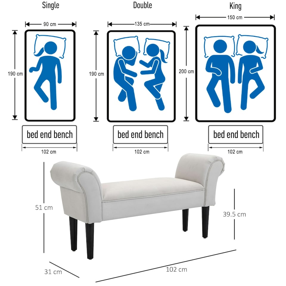 Chaise Lounge Bench - Pale Gray
