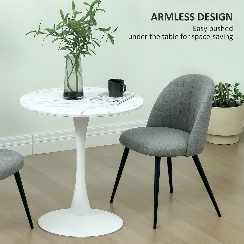 Grey Shell Back Dining Chairs – Set of 2