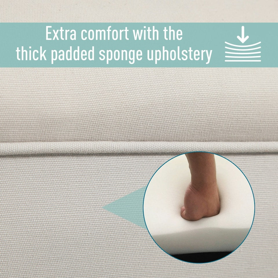 Chaise Lounge Bench - Pale Gray