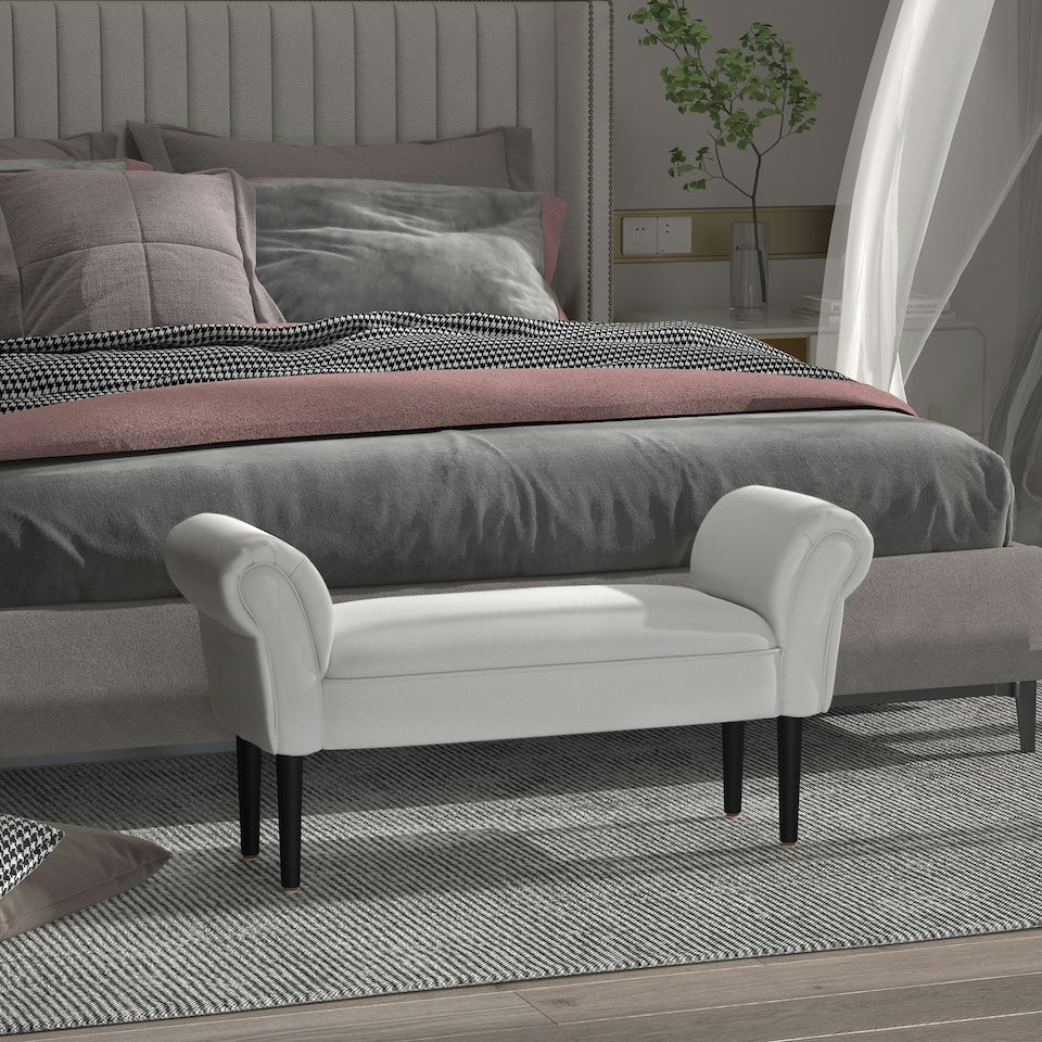 Chaise Lounge Bench - Pale Gray
