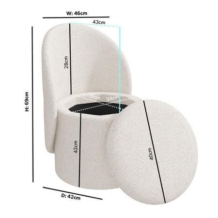 3-in-1 Cloudy Ottoman