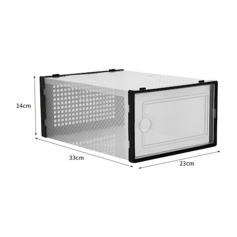 Living and Home Black Shoe Boxes – Set of 12