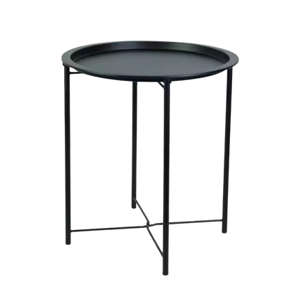 Minimalist Round Side Table – Foldable & Portable