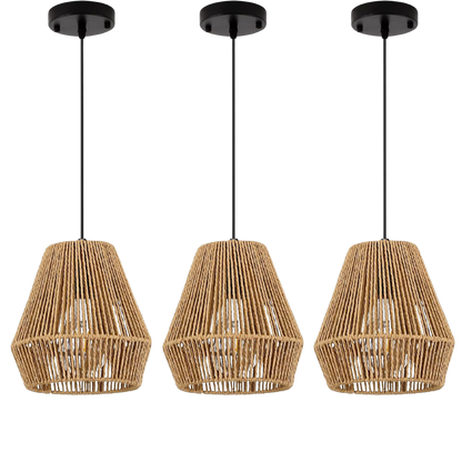 Boho Rattan Pendant Light