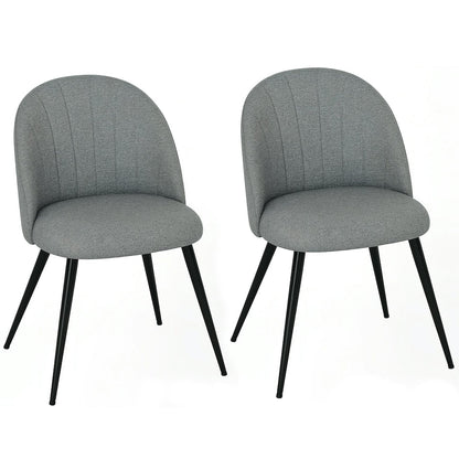 Grey Shell Back Dining Chairs – Set of 2