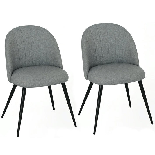 Grey Shell Back Dining Chairs – Set of 2