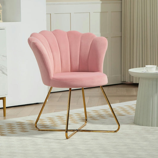 Pink Lotus Back Armchair