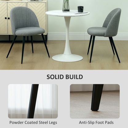 Grey Shell Back Dining Chairs – Set of 2