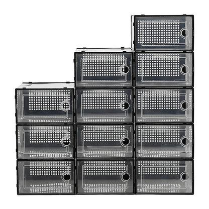 Living and Home Black Shoe Boxes – Set of 12