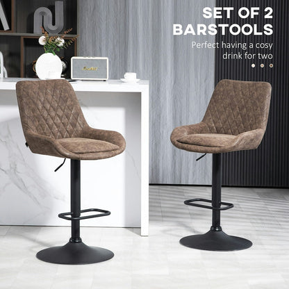 Coffee Adjustable Bar Stools – Set of 2