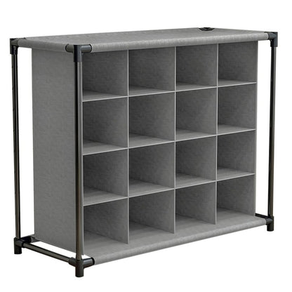 Living and Home Grey 16-Pair Shoe Rack