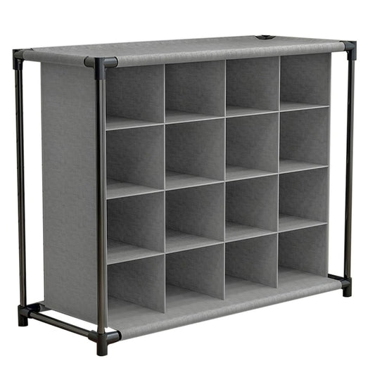 Living and Home Grey 16-Pair Shoe Rack