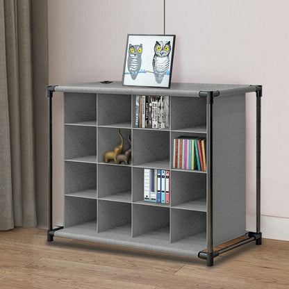 Living and Home Grey 16-Pair Shoe Rack